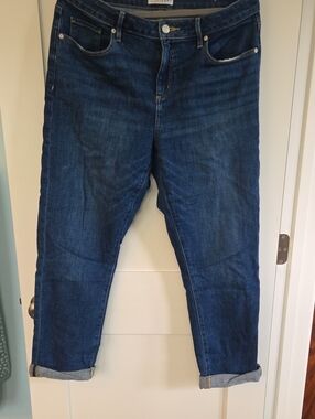 LOFT Dark Wash Boyfriend Jeans